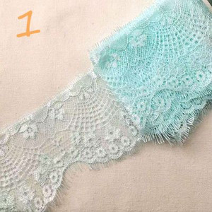 Χρωματιστές βλεφαρίδες Δαντέλα Διακοσμητικό λουλούδι Φούστα DIY στρίφωμα, μανίκια λαιμόκοψη δαντέλα ύφασμα διακόσμηση πέπλο ρούχων