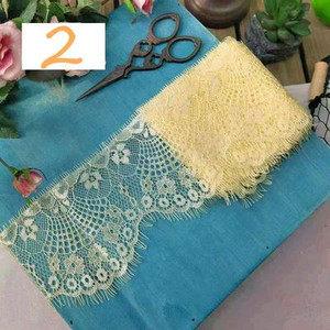 Χρωματιστές βλεφαρίδες Δαντέλα Διακοσμητικό λουλούδι Φούστα DIY στρίφωμα, μανίκια λαιμόκοψη δαντέλα ύφασμα διακόσμηση πέπλο ρούχων