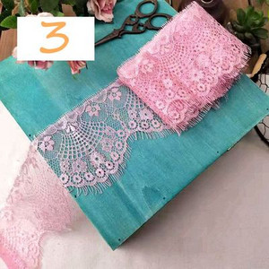 Χρωματιστές βλεφαρίδες Δαντέλα Διακοσμητικό λουλούδι Φούστα DIY στρίφωμα, μανίκια λαιμόκοψη δαντέλα ύφασμα διακόσμηση πέπλο ρούχων