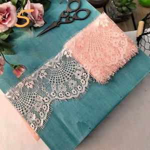 Χρωματιστές βλεφαρίδες Δαντέλα Διακοσμητικό λουλούδι Φούστα DIY στρίφωμα, μανίκια λαιμόκοψη δαντέλα ύφασμα διακόσμηση πέπλο ρούχων