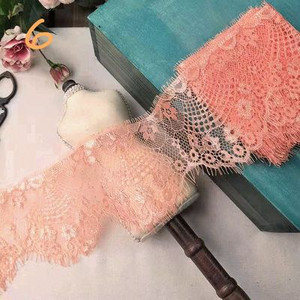 Χρωματιστές βλεφαρίδες Δαντέλα Διακοσμητικό λουλούδι Φούστα DIY στρίφωμα, μανίκια λαιμόκοψη δαντέλα ύφασμα διακόσμηση πέπλο ρούχων