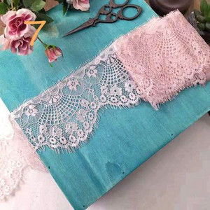 Χρωματιστές βλεφαρίδες Δαντέλα Διακοσμητικό λουλούδι Φούστα DIY στρίφωμα, μανίκια λαιμόκοψη δαντέλα ύφασμα διακόσμηση πέπλο ρούχων