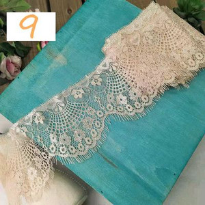 Χρωματιστές βλεφαρίδες Δαντέλα Διακοσμητικό λουλούδι Φούστα DIY στρίφωμα, μανίκια λαιμόκοψη δαντέλα ύφασμα διακόσμηση πέπλο ρούχων