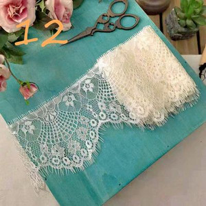 Χρωματιστές βλεφαρίδες Δαντέλα Διακοσμητικό λουλούδι Φούστα DIY στρίφωμα, μανίκια λαιμόκοψη δαντέλα ύφασμα διακόσμηση πέπλο ρούχων