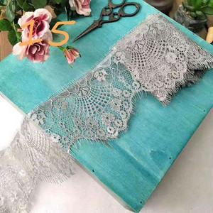 Χρωματιστές βλεφαρίδες Δαντέλα Διακοσμητικό λουλούδι Φούστα DIY στρίφωμα, μανίκια λαιμόκοψη δαντέλα ύφασμα διακόσμηση πέπλο ρούχων