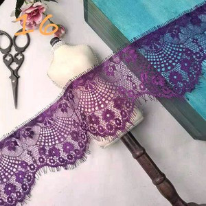 Χρωματιστές βλεφαρίδες Δαντέλα Διακοσμητικό λουλούδι Φούστα DIY στρίφωμα, μανίκια λαιμόκοψη δαντέλα ύφασμα διακόσμηση πέπλο ρούχων