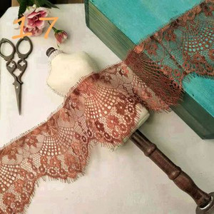 Χρωματιστές βλεφαρίδες Δαντέλα Διακοσμητικό λουλούδι Φούστα DIY στρίφωμα, μανίκια λαιμόκοψη δαντέλα ύφασμα διακόσμηση πέπλο ρούχων