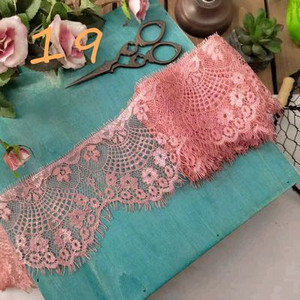 Χρωματιστές βλεφαρίδες Δαντέλα Διακοσμητικό λουλούδι Φούστα DIY στρίφωμα, μανίκια λαιμόκοψη δαντέλα ύφασμα διακόσμηση πέπλο ρούχων