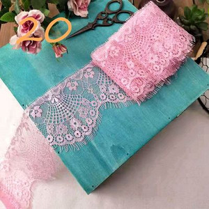 Χρωματιστές βλεφαρίδες Δαντέλα Διακοσμητικό λουλούδι Φούστα DIY στρίφωμα, μανίκια λαιμόκοψη δαντέλα ύφασμα διακόσμηση πέπλο ρούχων