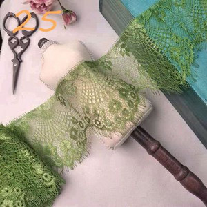 Χρωματιστές βλεφαρίδες Δαντέλα Διακοσμητικό λουλούδι Φούστα DIY στρίφωμα, μανίκια λαιμόκοψη δαντέλα ύφασμα διακόσμηση πέπλο ρούχων