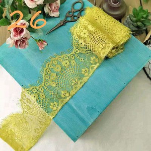 Χρωματιστές βλεφαρίδες Δαντέλα Διακοσμητικό λουλούδι Φούστα DIY στρίφωμα, μανίκια λαιμόκοψη δαντέλα ύφασμα διακόσμηση πέπλο ρούχων