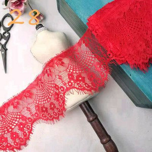 Χρωματιστές βλεφαρίδες Δαντέλα Διακοσμητικό λουλούδι Φούστα DIY στρίφωμα, μανίκια λαιμόκοψη δαντέλα ύφασμα διακόσμηση πέπλο ρούχων