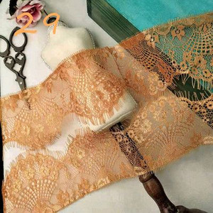 Χρωματιστές βλεφαρίδες Δαντέλα Διακοσμητικό λουλούδι Φούστα DIY στρίφωμα, μανίκια λαιμόκοψη δαντέλα ύφασμα διακόσμηση πέπλο ρούχων