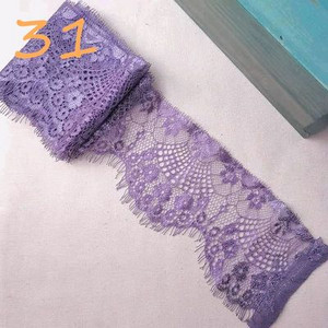 Χρωματιστές βλεφαρίδες Δαντέλα Διακοσμητικό λουλούδι Φούστα DIY στρίφωμα, μανίκια λαιμόκοψη δαντέλα ύφασμα διακόσμηση πέπλο ρούχων