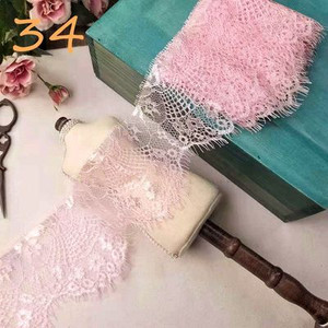 Χρωματιστές βλεφαρίδες Δαντέλα Διακοσμητικό λουλούδι Φούστα DIY στρίφωμα, μανίκια λαιμόκοψη δαντέλα ύφασμα διακόσμηση πέπλο ρούχων