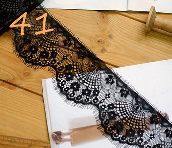 Χρωματιστές βλεφαρίδες Δαντέλα Διακοσμητικό λουλούδι Φούστα DIY στρίφωμα, μανίκια λαιμόκοψη δαντέλα ύφασμα διακόσμηση πέπλο ρούχων