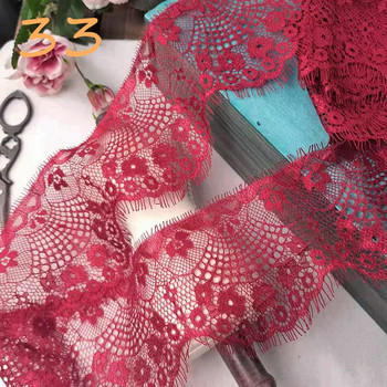 Χρωματιστές βλεφαρίδες Δαντέλα Διακοσμητικό λουλούδι Φούστα DIY στρίφωμα, μανίκια λαιμόκοψη δαντέλα ύφασμα διακόσμηση πέπλο ρούχων