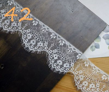 Χρωματιστές βλεφαρίδες Δαντέλα Διακοσμητικό λουλούδι Φούστα DIY στρίφωμα, μανίκια λαιμόκοψη δαντέλα ύφασμα διακόσμηση πέπλο ρούχων