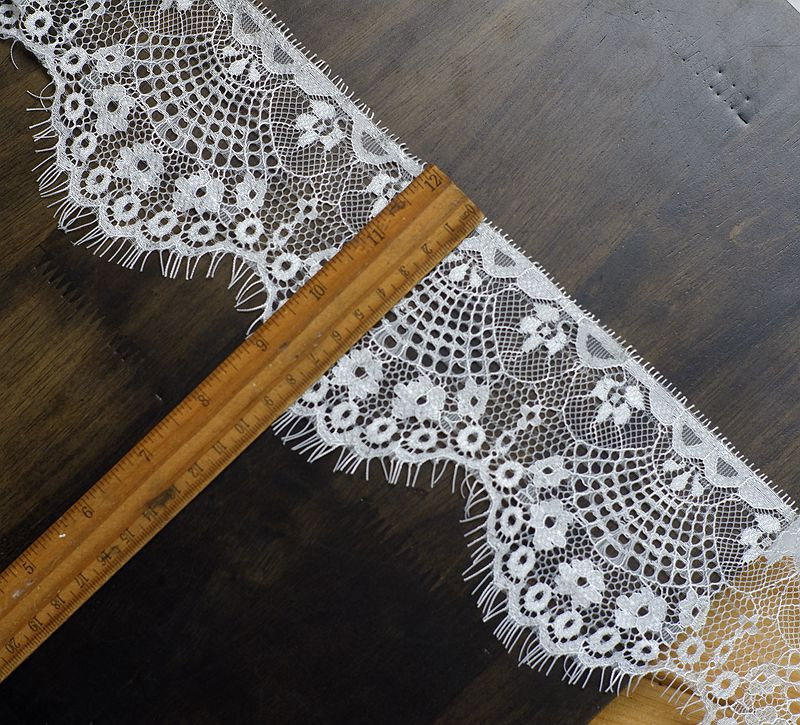 Χρωματιστές βλεφαρίδες Δαντέλα Διακοσμητικό λουλούδι Φούστα DIY στρίφωμα, μανίκια λαιμόκοψη δαντέλα ύφασμα διακόσμηση πέπλο ρούχων