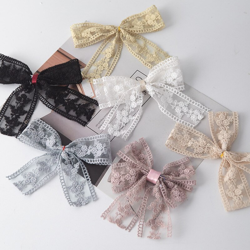 Φαρδιές κορδέλες δαντέλας 4 εκ. Για χειροτεχνίες Κοίλο ράψιμο ύφασμα τούλι για φιόγκο Μαλλιά Diy Διακοσμητικό Κέντημα Λουλούδι Χειροποίητο Υλικό 2μ