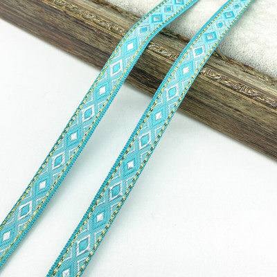 2 υάρδες 13mm Vintage Ethnic Κεντητική Κορδέλα Δαντέλα Διακοσμητικά DIY Αξεσουάρ τσάντα ρούχων Κεντημένο ύφασμα