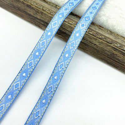 2 υάρδες 13mm Vintage Ethnic Κεντητική Κορδέλα Δαντέλα Διακοσμητικά DIY Αξεσουάρ τσάντα ρούχων Κεντημένο ύφασμα