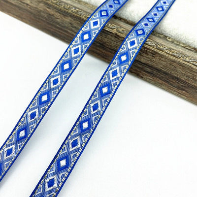 2 υάρδες 13mm Vintage Ethnic Κεντητική Κορδέλα Δαντέλα Διακοσμητικά DIY Αξεσουάρ τσάντα ρούχων Κεντημένο ύφασμα