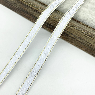 2 υάρδες 13mm Vintage Ethnic Κεντητική Κορδέλα Δαντέλα Διακοσμητικά DIY Αξεσουάρ τσάντα ρούχων Κεντημένο ύφασμα