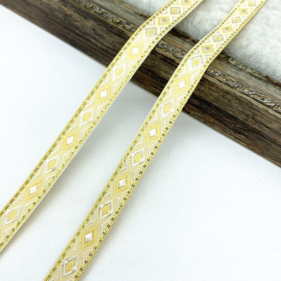 2 υάρδες 13mm Vintage Ethnic Κεντητική Κορδέλα Δαντέλα Διακοσμητικά DIY Αξεσουάρ τσάντα ρούχων Κεντημένο ύφασμα