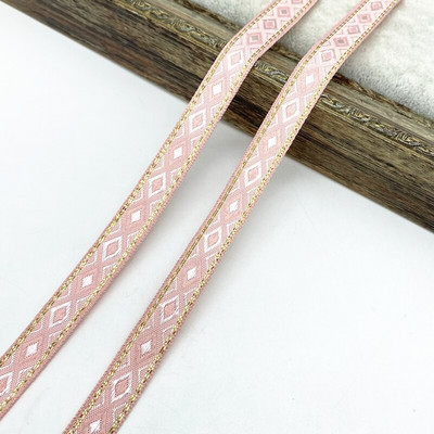 2 υάρδες 13mm Vintage Ethnic Κεντητική Κορδέλα Δαντέλα Διακοσμητικά DIY Αξεσουάρ τσάντα ρούχων Κεντημένο ύφασμα