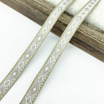 2 υάρδες 13mm Vintage Ethnic Κεντητική Κορδέλα Δαντέλα Διακοσμητικά DIY Αξεσουάρ τσάντα ρούχων Κεντημένο ύφασμα