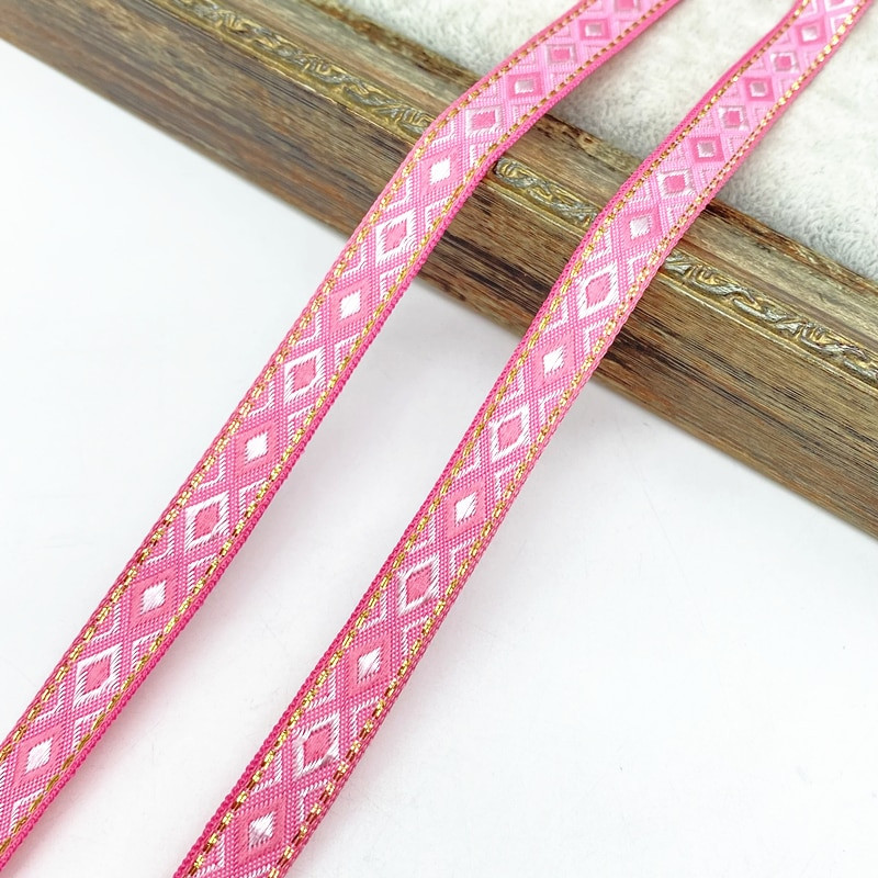 2 υάρδες 13mm Vintage Ethnic Κεντητική Κορδέλα Δαντέλα Διακοσμητικά DIY Αξεσουάρ τσάντα ρούχων Κεντημένο ύφασμα