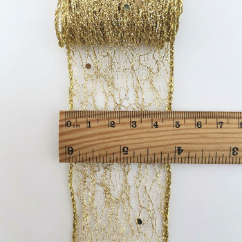 (2 M/ρολό) 50mm Hollow Out Γυαλιστερή χρυσή κορδέλα Χριστουγεννιάτικη συσκευασία δώρου Πτυσσόμενη γραμμή Edge Crafts Χριστουγεννιάτικη διακόσμηση γάμου