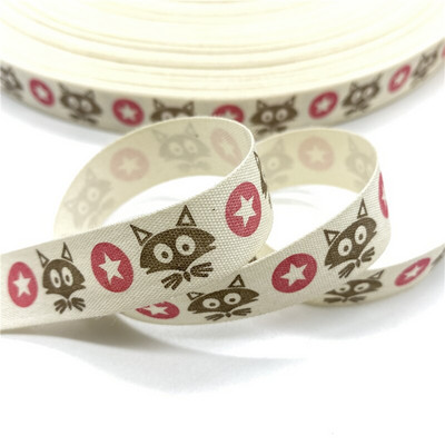 5 jardi 15 mm puuvillase paelaga trükitud puuvillased paelad pulmadeks jõulukaunistuseks DIY õmbluskangas