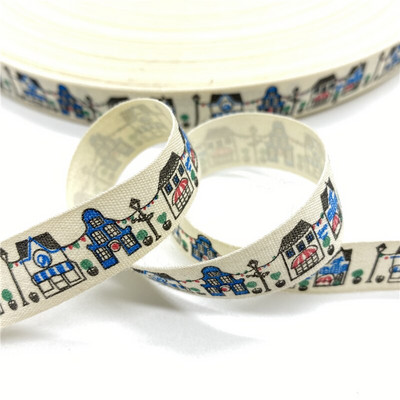 5 jardi 15 mm puuvillase paelaga trükitud puuvillased paelad pulmadeks jõulukaunistuseks DIY õmbluskangas