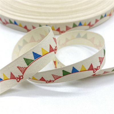 5 jardi 15 mm puuvillase paelaga trükitud puuvillased paelad pulmadeks jõulukaunistuseks DIY õmbluskangas