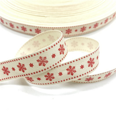 5 jardi 15 mm puuvillase paelaga trükitud puuvillased paelad pulmadeks jõulukaunistuseks DIY õmbluskangas