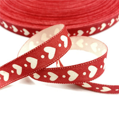 5 jardi 15 mm puuvillase paelaga trükitud puuvillased paelad pulmadeks jõulukaunistuseks DIY õmbluskangas