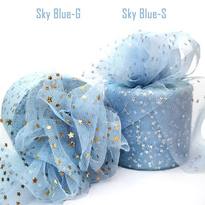 60 mm 25 jardi kuldne hõbetäheline tüllist lint, sädelev võrkpool Ise tee ise käsitsi valmistatud käsitöö kingituste pakkimine väljalõigete raamatusse pulmapeo sisekujundus