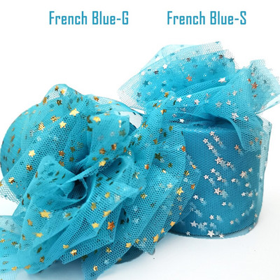 60 mm 25 jardi kuldne hõbetäheline tüllist lint, sädelev võrkpool Ise tee ise käsitsi valmistatud käsitöö kingituste pakkimine väljalõigete raamatusse pulmapeo sisekujundus