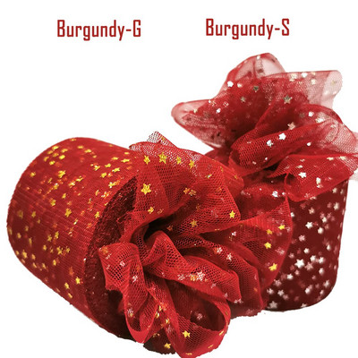 60 mm 25 jardi kuldne hõbetäheline tüllist lint, sädelev võrkpool Ise tee ise käsitsi valmistatud käsitöö kingituste pakkimine väljalõigete raamatusse pulmapeo sisekujundus