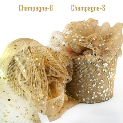 60 mm 25 jardi kuldne hõbetäheline tüllist lint, sädelev võrkpool Ise tee ise käsitsi valmistatud käsitöö kingituste pakkimine väljalõigete raamatusse pulmapeo sisekujundus