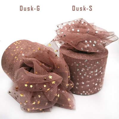 60 mm 25 jardi kuldne hõbetäheline tüllist lint, sädelev võrkpool Ise tee ise käsitsi valmistatud käsitöö kingituste pakkimine väljalõigete raamatusse pulmapeo sisekujundus