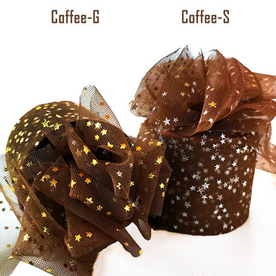 60 mm 25 jardi kuldne hõbetäheline tüllist lint, sädelev võrkpool Ise tee ise käsitsi valmistatud käsitöö kingituste pakkimine väljalõigete raamatusse pulmapeo sisekujundus