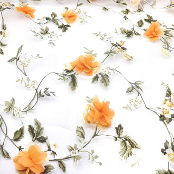 H717 90*140cm Organza Fabric Soluble Shabby Lace for Dress, Wedding Flower Fabric Embroidered Diy Χειροποίητα Είδη Ραπτικής Χειροτεχνίας