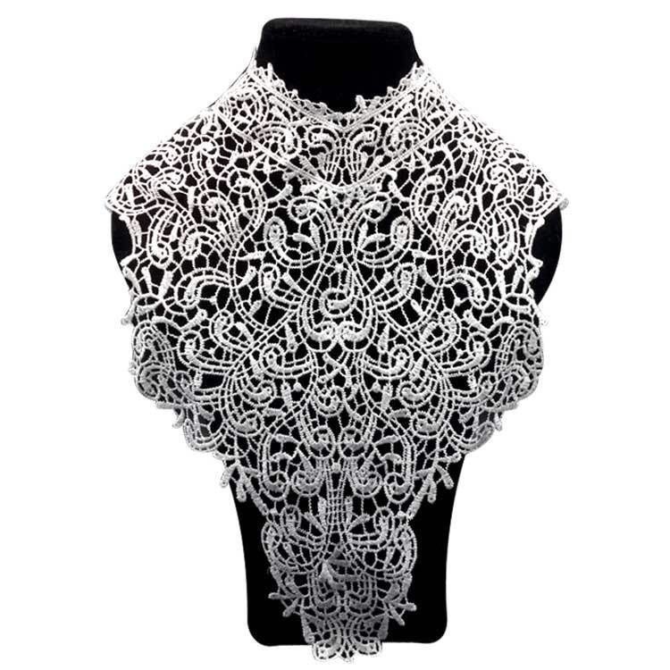 Craft γιακάς Venise Pink Floral κεντημένο απλικέ Διακοσμημένο με λαιμόκοψη με δαντέλα γιακάς ράψιμο Scrapbooking