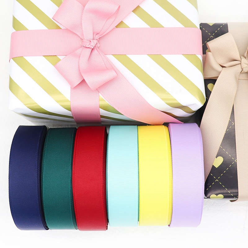 Μονόχρωμο Grosgrain 1-1/2" 38mm/25MM Κορδέλες 10 Yards για φιόγκους μαλλιών/ Συσκευασία δώρου DIY Χριστουγεννιάτικα Διακοσμητικά Υλικά YM18010109