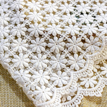 21 εκατοστά φαρδιά έξοχη λευκή βαμβακερή κορδέλα λουλούδια δαντέλα Απλικέ γιακά μανίκια στολισμένα κουρτίνες Αξεσουάρ ραπτικής καναπέ