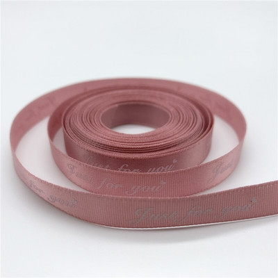 5 meetrit / partii 10 mm trükitud "Just For You" polüesterlindiga käsitsi valmistatud romantiline kingituste pakkimisrihm pulmakaunistuste jaoks