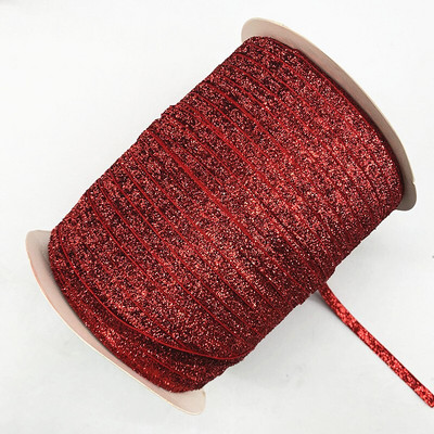 Νέα βελούδινη κορδέλα 6mm Glitter No Elastic Single Face Ribbon Headband Clips Bow Decoration